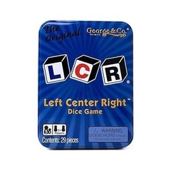 LCR® LEFT CENTER RIGHT™ DICE GAME – BLUE TIN