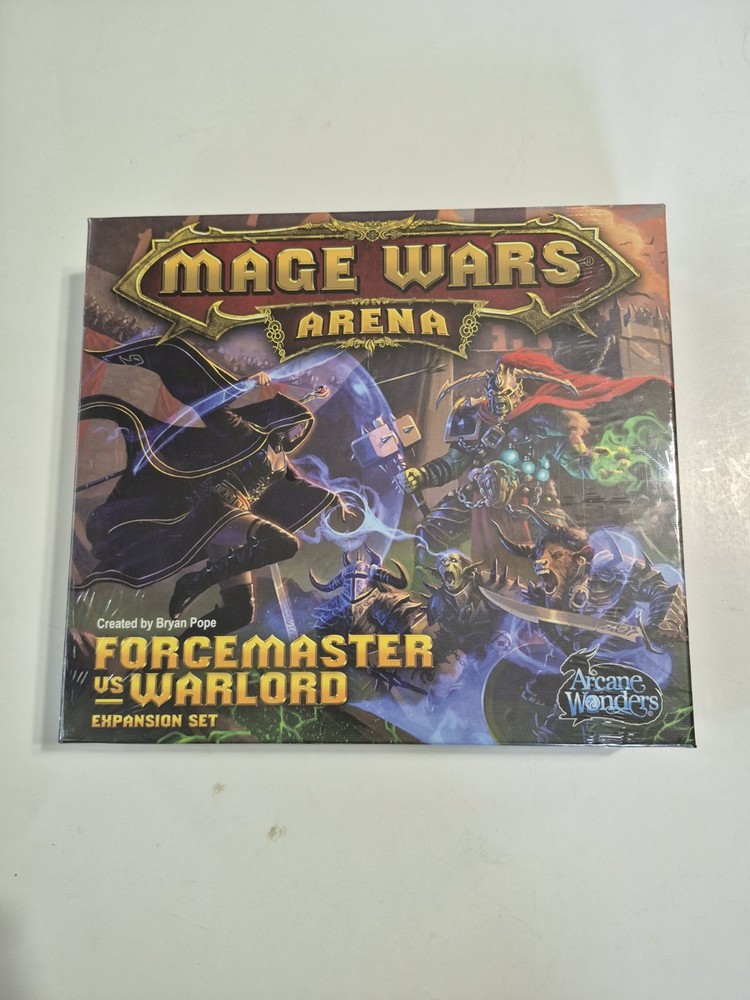 Mage Wars Forcemaster vs Warlord Expansion Set (2012) Arcane Wonders New Sealed