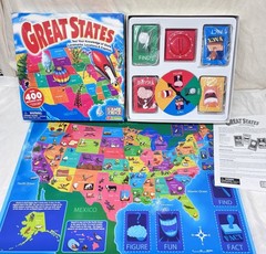 Great States Geography Board Game 400 Question Card Educational Trivia Game Zone