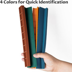 Domino Racks Silicone 4 Pack 10×1.18×1.18 Inches Multi Tilt Anti-Slip Multicolor