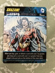 2015 DC Comics Crisis 2 Deck Game Shazam! Oversize Crisis Super Hero Card!