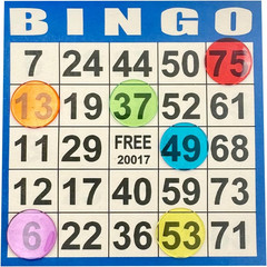 Bingo Paper Game Cards – 1000 Sheets – 4″X4″ Disposable Cards- Ideal