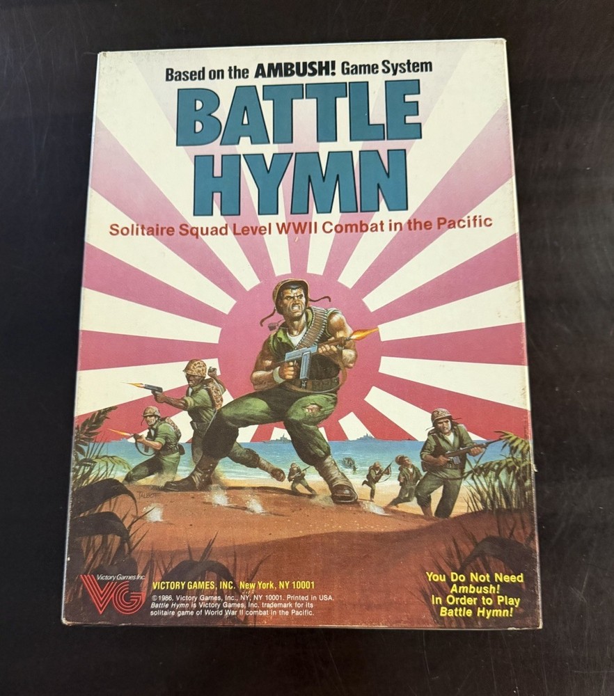 Battle Hymn Solitaire Squad Level WWII Combat In The Pacific Victory Games Compl