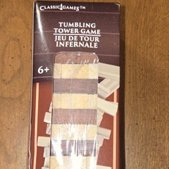 Classic Mini Wooden Blocks Stacking Tumbling Game 72 Pc New, Wood Tower Puzzle