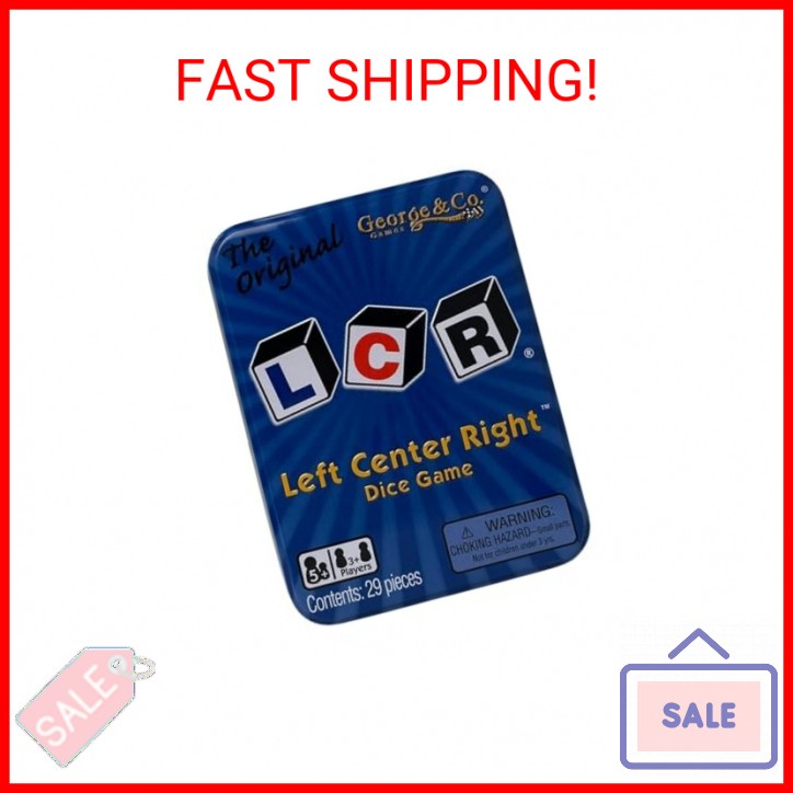 LCR® Left Center Right™ Dice Game – Blue Tin