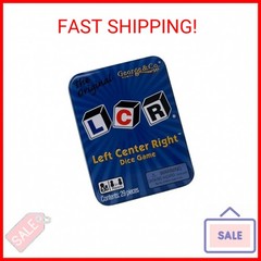 LCR® Left Center Right™ Dice Game – Blue Tin