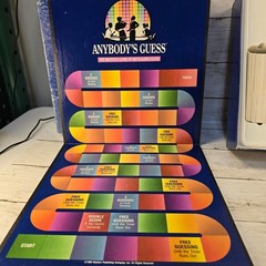 Vintage 1990 Anybody’s Guess Board Game Golden 4255 Clue Trivia Game Complete