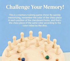 Gowinbaby Memory Chess Matching Game: Family Board Games for Kids and Adults, Mo