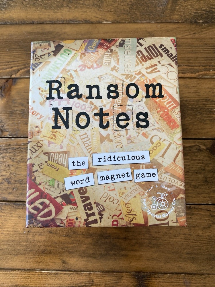 RANSOM NOTES Game By Charty Party “The Ridiculous Word Magnet Game” COMPLETE