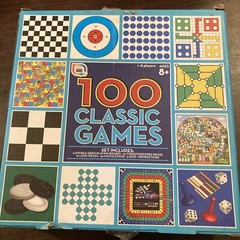Classic Game Collection, 100 Family Board Games for Adults and Kids. Open Box