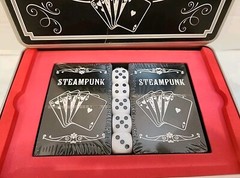 Steampunk Gentlemen’s Playing Card Games In Tin Instructions Sealed Dice & Cards