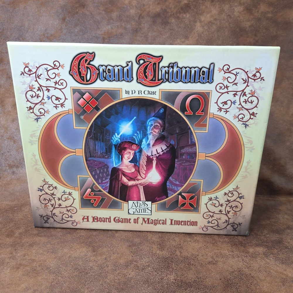 Grand Tribunal A Board Game Of Magical Invention by P R Chase Atlas Games Wizard