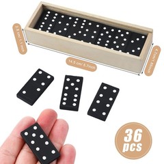 80 Pack Mini Dominoes Set – Double 6 Wooden Tiles for Kids & Adults, Travel Game