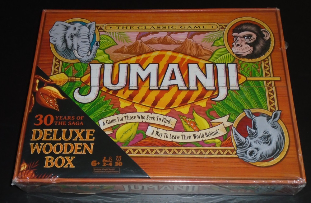 **NEW & SEALED** Jumanji Real Wooden Box Edition Classic Board Game Spin Master