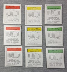 VINTAGE 1961 MONOPOLY GAME PARKER BROTHERS USA REAL ESTATE TRADING COMPLETE