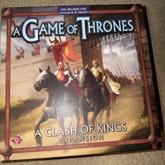George R. Martin Game of Thrones and Expansion Clash of Kings board game