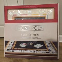 Monopoly Luxe Maple Edition Wood Cabinet Game Board Luxury Premium NEW In Box