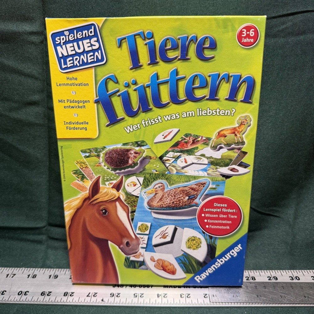 2006 Ravensburger German Tiere Futtern – Feed Animals Game Complete