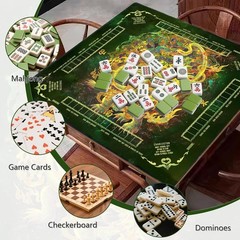 Mahjong Mat Non-Slip & Noise Reducing Portable Mahjong Accessories 31.5″ x 31.5″