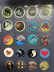 Collection Of Pogs And Slammers 335 Pogs And Slammers – 21 Plastic 9 Metal Slamm
