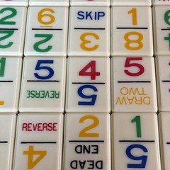 UNO Dominos Complete 81 Piece Replacement Domino Lot – 1986 Edition