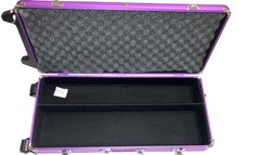 Mahjong Mahjongg EMPTY wheel Case 2 Trays for Tiles, Protective wheel Denim Bag