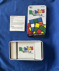 Rubik’s Battle Card Game in Tin, Great Brain Game, open but never played