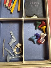 Vintage Clue Board Game 1950s Parker Brothers COMPLETE Metal Weapons Wood Pieces