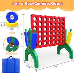 Giant Connect 4 Game 4-in-A-Row Outdoor Indoor Kids Family Portable Tabletop