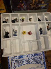 Dungeon Quest 1st ed. 1987 Board Game + Heroes Expansions from Games Workshop