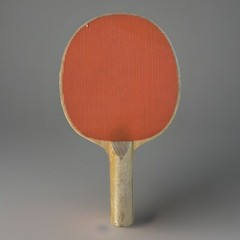 (4) Vintage Wilson E6036 Wooden Ping Pong / Table Tennis Paddles Orange/Brown