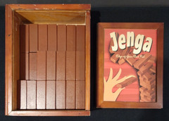 2007 Hasbro Jenga Vintage Bookshelf Edition – Includes Wooden Box & 54 Pieces