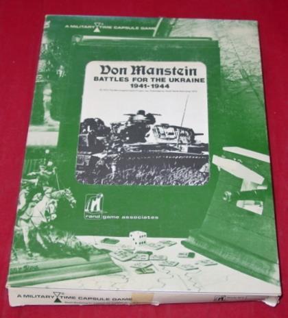 Rand Games 1975 : VON MANSTEIN – Battles for the Ukraine 1941-44 (40% UNP) EX