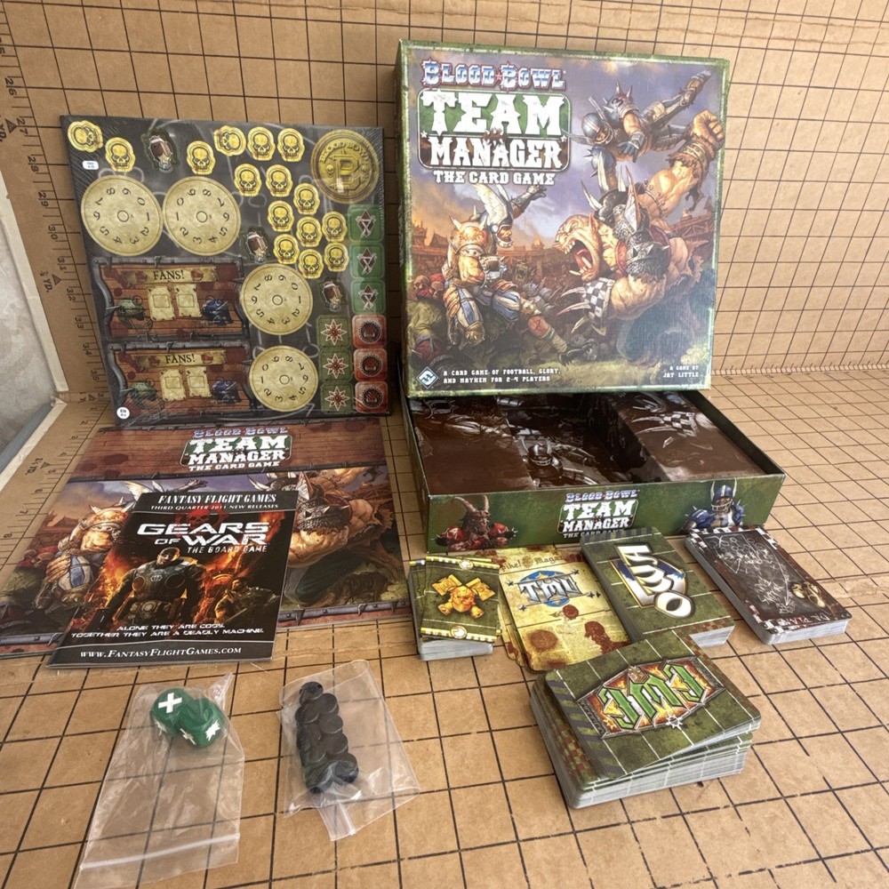 Fantasy Flight Games Blood Bowl Team Manager Card Game Complete