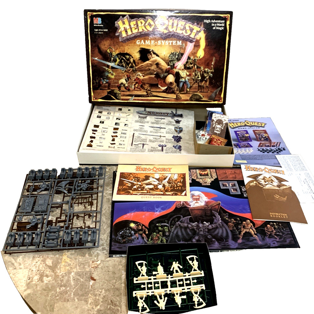 Unused Hero Quest Board Game 1990 Vintage Games Workshop HeroQuest Missing Items