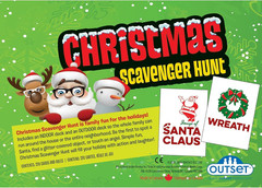 Christmas Scavenger Hunt Game – Includes 220 Cards with Holiday Themed Objects F