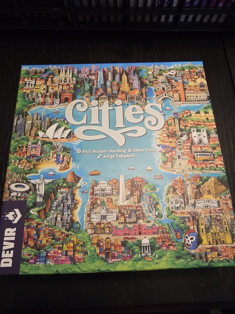 Cities Board Game Devir New Unpunched City Building Strategy 2-4 Players 10+