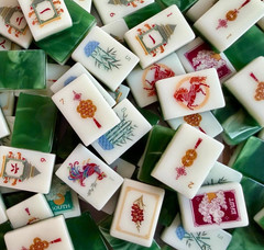 New high-end Emerald Wealth American Mahjong Tiles set,160 tiles+ Bag