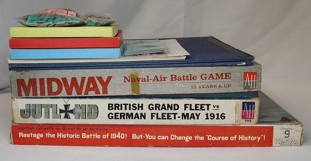 Avalon Hill Military Board Games Vintage Lot Of 3+ MIDWAY, JUTLAND, & More