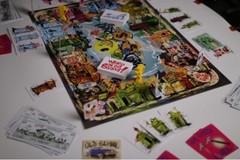 board game (HoodRichTheGame) 2-8 Players, Dice, Cards And Characters.