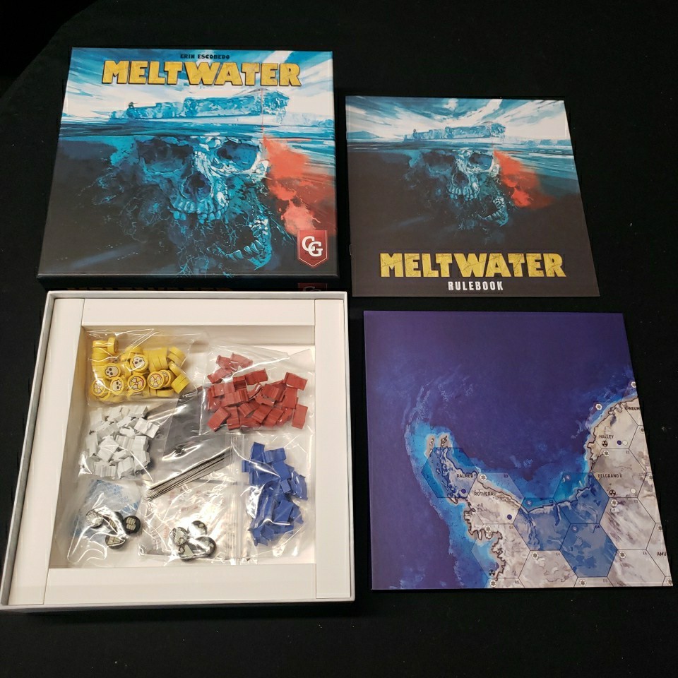 Meltwater (Board Game, 2018) Capstone Games 2-Player wargame strategy COMPLETE