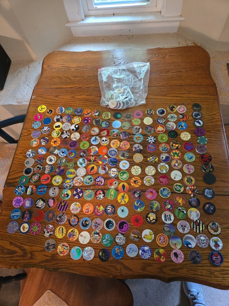 Vintage 90 ’s Pog Collection – Lot of 250+ Pogs And 14 Slammers