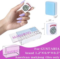 1pcs Empty Acrylic Mahjong Case Only for 1.2″×0.9″×0.5″ Mahjong Tiles-Transpa…