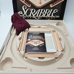 Milton Bradley 1989 #4034 Scrabble Deluxe Edition Board Game Complete Turntable