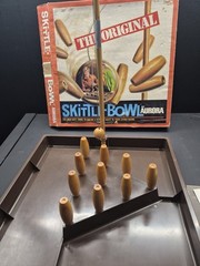 Vtg The Original Skittle Bowl Board Game Complete 3 Ex Pins Score Cards Manual