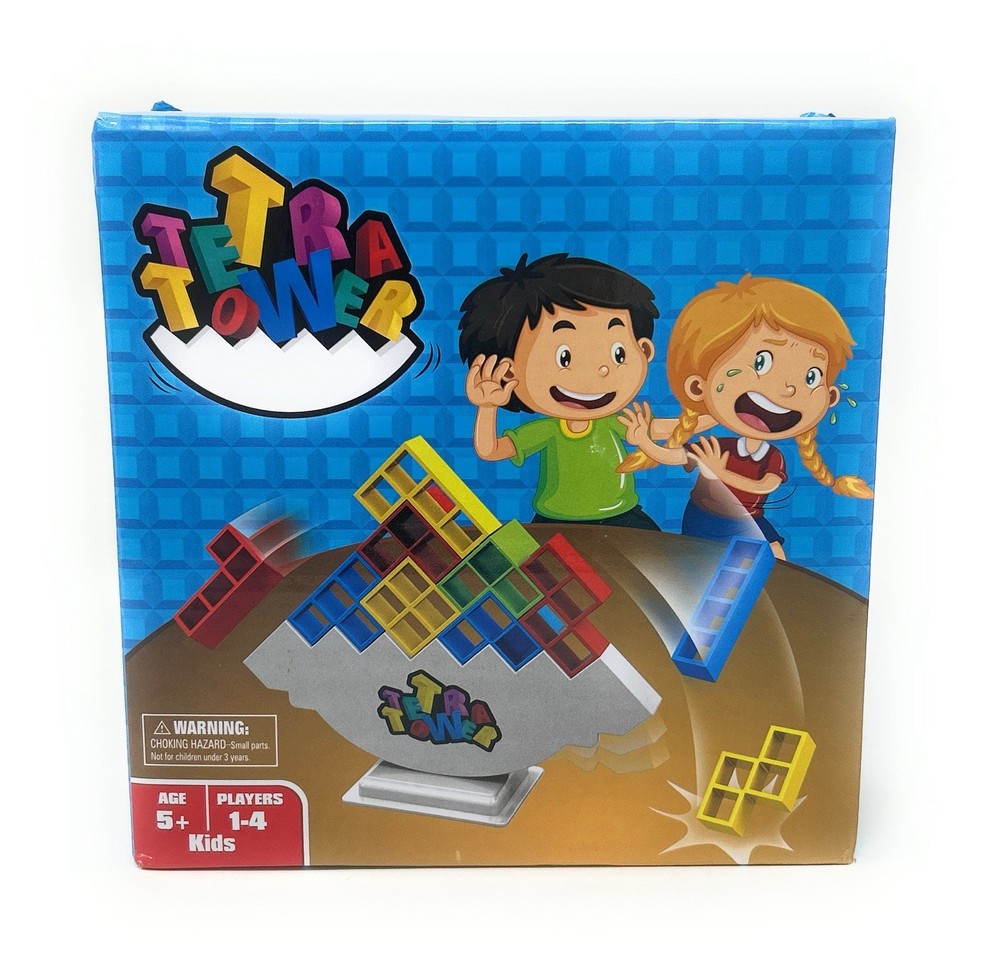 48 Pcs Tetra Tower Balance Stacking Blocks Game-NIB!