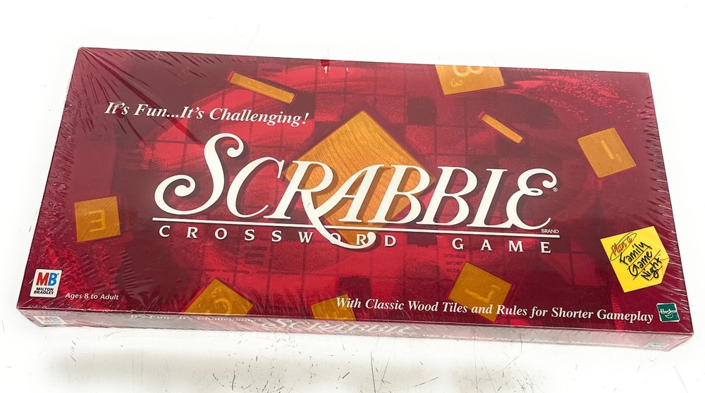 Hasbro Scrabble Wood Tiles Crossword Board Game, For Ages 8+ to Adult