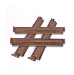 Mahjong Rack & Pusher Set of 4, Textured Maple Wood Grain, Hinged
