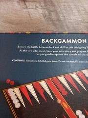Ridley’s Backgammon Set Ancient Game of Wit & Chance (New / 2018) Games Den
