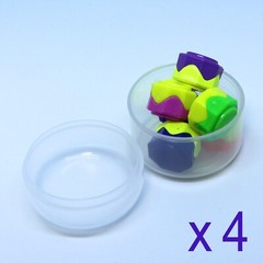 4SET=(Case+5pcs) x 4 Gonggi Korean traditional Stone Squid Konggi Catching Game